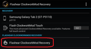 Flashear ClockworkMod Recovery